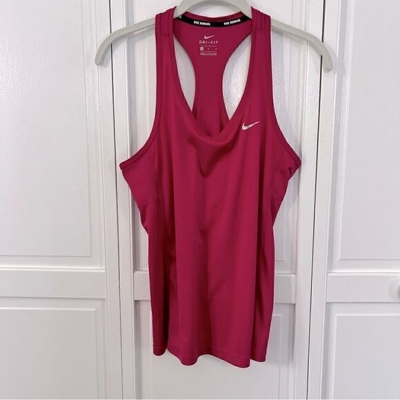 Nike Running Women's Dri-Fit Raspberry Color Workout Athletic Tank Size Medium - Picture 1 of 11